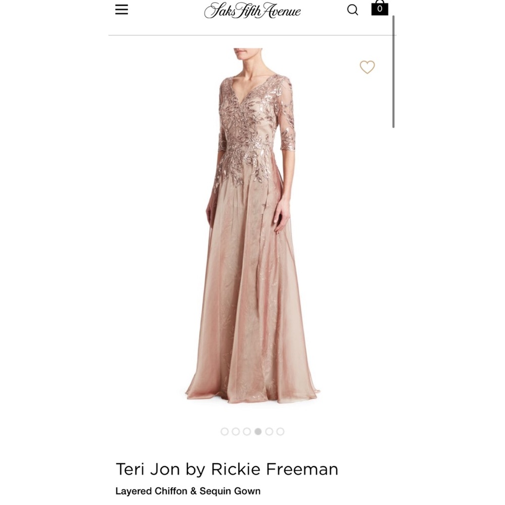 Teri Jon Chiffon and Sequin Gown